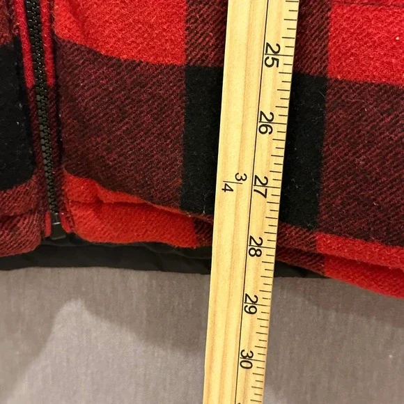 G.H. Bass & Co. Mens XL Reversible Puffer Vest Wool Blend Buffalo Plaid Outdoors - Picture 6 of 9